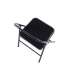 ADEC Sillas de cocina Pack de 6 sillas Folk metálicas en negro
