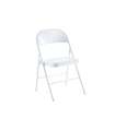 Pack de 6 sillas Folk metálicas en blanco, 46cm(ancho) 87cm(altura) 46cm(fondo)