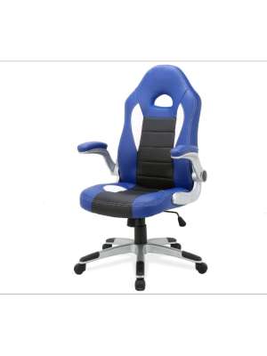 Silla de escritorio Victoria en azul y negro