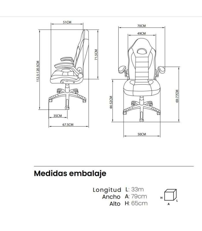 copy of Fauteuil de bureau pivotant avec 5 couleurs au choix 57