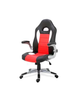 Silla de escritorio Victoria en negro y rojo