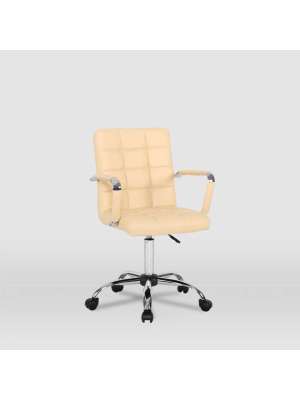 Silla de oficina Isabella en beige, elegante y cómoda.