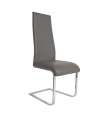Pack 4 sillas Nueva Salamanca tapizadas en símil piel gris, 45 cm(ancho) 110 cm(altura) 55 cm(fondo)