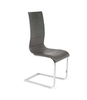 Pack 4 chaises Coruña en simili cuir et chrome. Disponible en