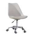 cópia do Pack de 2 cadeiras de escritório Dublin com acabamento branco, 58 cm(W) 83 cm(H) 49 cm(D)