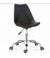 Pack de 2 sillas de oficina elevable Dublin acabado en negro, 58 cm(ancho ) 83 cm(altura) 49 cm(fondo)