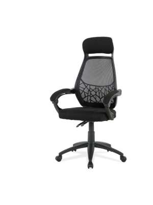Silla de oficina Erika negra, ergonómica y ajustable.