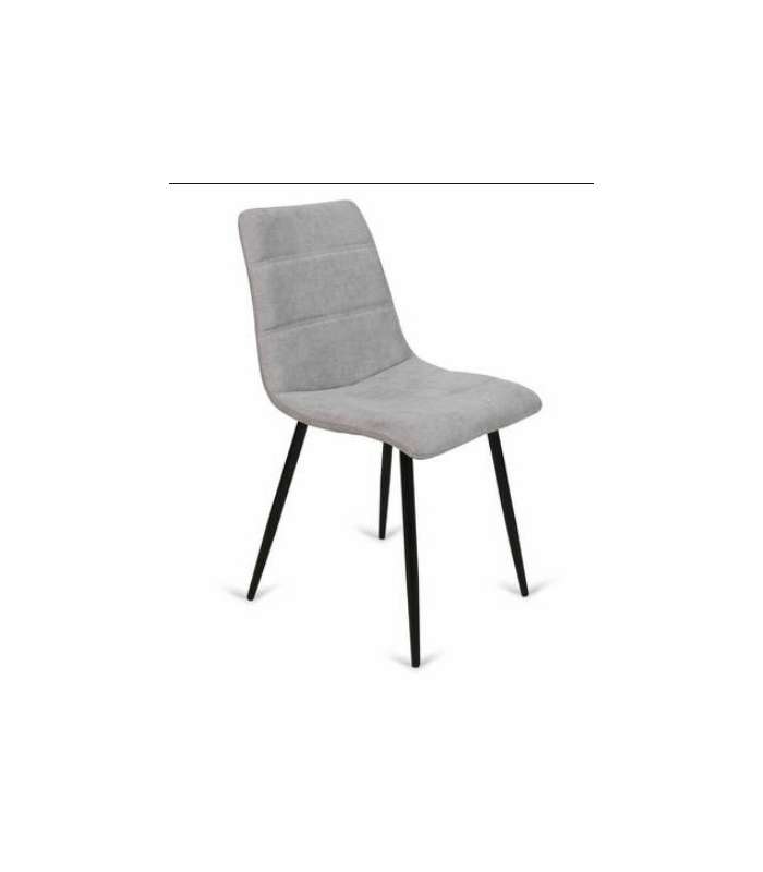 Pack of 4 Valencia chairs upholstered in grey or pink stick.