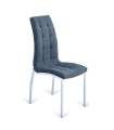 Pack 4 sillas San Sebastián tapizado en tela tipo lido gris oscuro. 96 cm (alto) 42 cm (ancho) 55 cm (fondo)