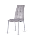 Lot de 4 chaises en velours San Sebastian, gris foncé ou gris