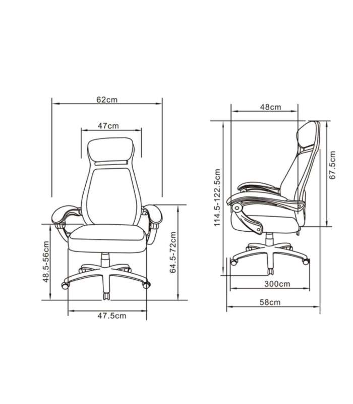 copy of Fauteuil de bureau pivotant avec 5 couleurs au choix 57