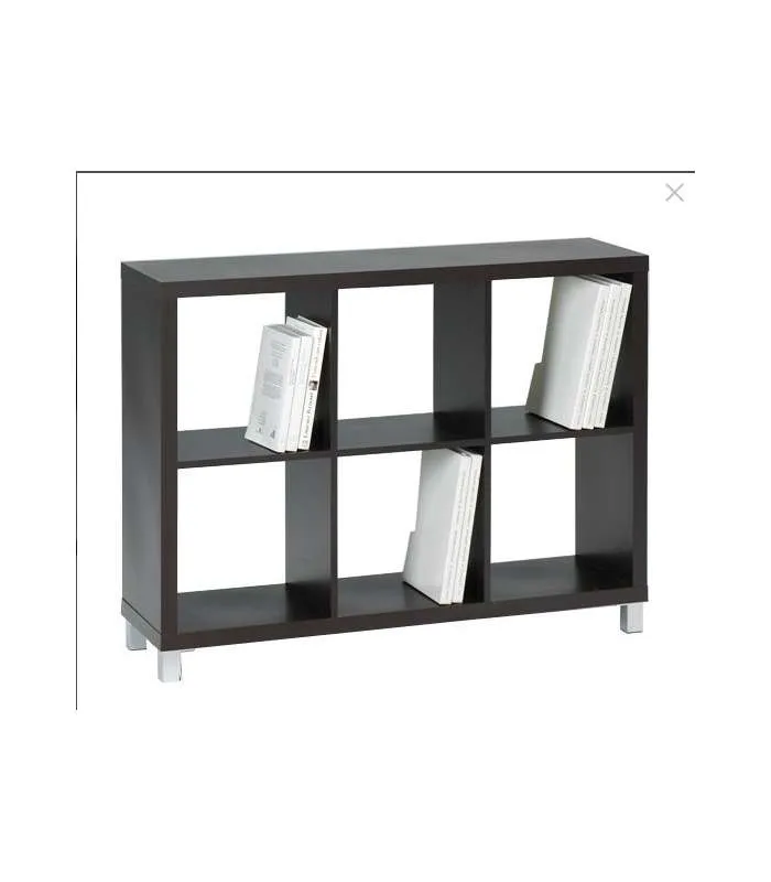 Estantería Kubox negra 3x2, elegante y funcional