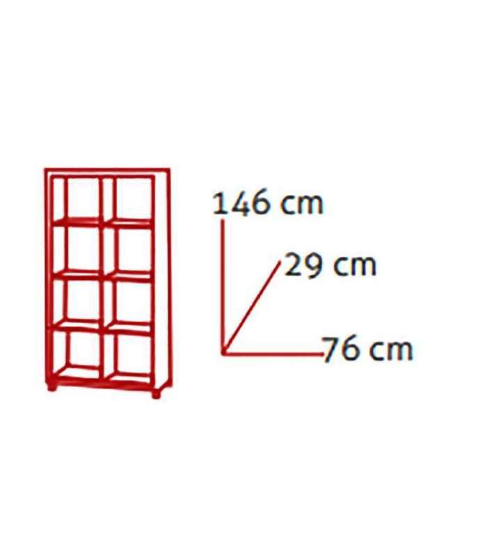 ESTANTERIA ALTA KUBOX 2x4 VARIOS COLORES