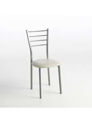 Pack de 2 sillas Berlin, gris y crema, fácil montaje