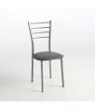 Pack de 2 sillas Berlin estructura gris tapizado gris, 90 cm(alto)38 cm(ancho)38 cm(largo)