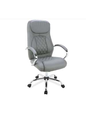 Silla de oficina Angela gris, cómoda y ergonómica