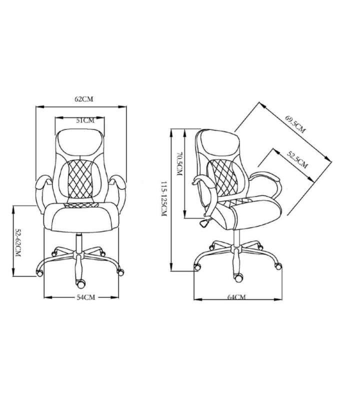 copy of Fauteuil de bureau pivotant avec 5 couleurs au choix 57