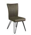 Pack de 2 sillas Urban estructura metalica negra tapizado tela en color verde oscuro, 94 cm(alto)46 cm(ancho)59 cm(largo)