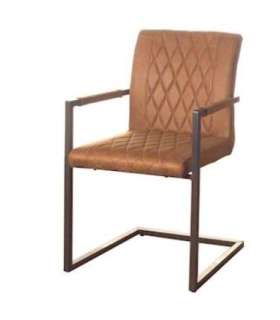 Kraft faux leather upholstered armchair