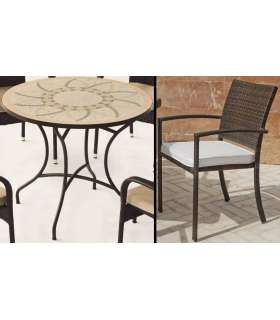 HVA Conjuntos de mesa e poltrona Conjunto de mesa+4 poltronas