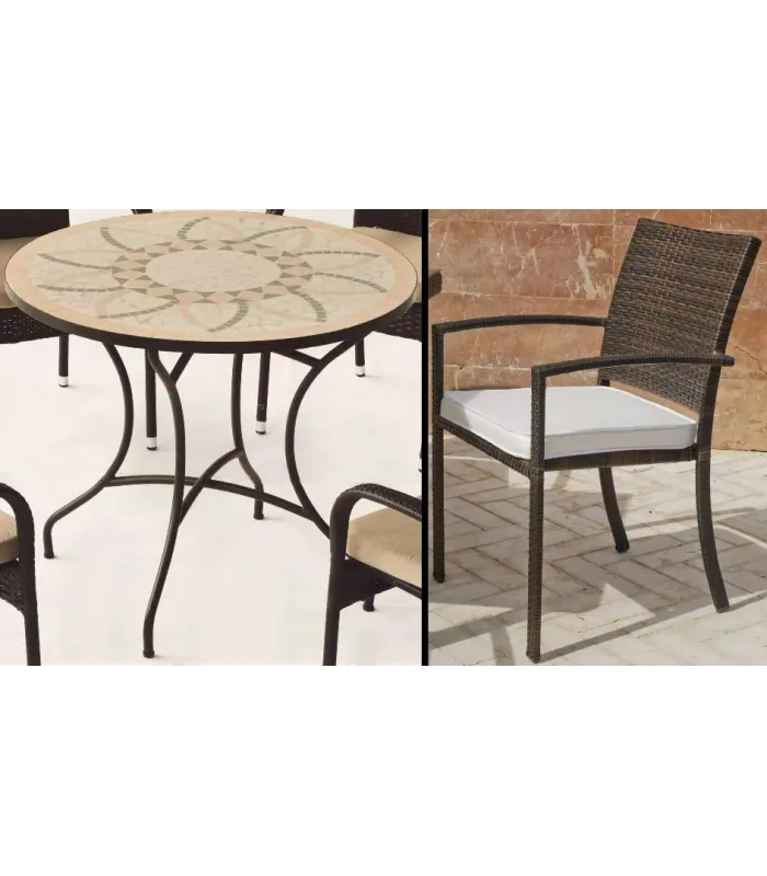 HVA Conjuntos de mesa e poltrona Conjunto de mesa+4 poltronas