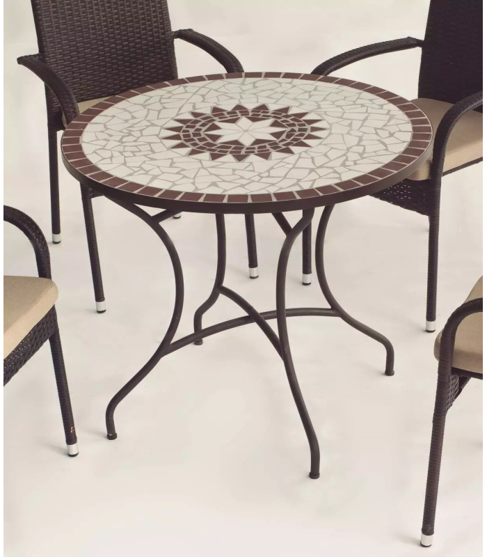 copy of Set terrace garden table + 2 armchairs steel Brazil-60.