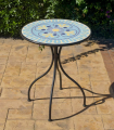 Conjunto de mesa + 2 poltronas para terraço jardim mosaico Dorian/brasil-60/2,