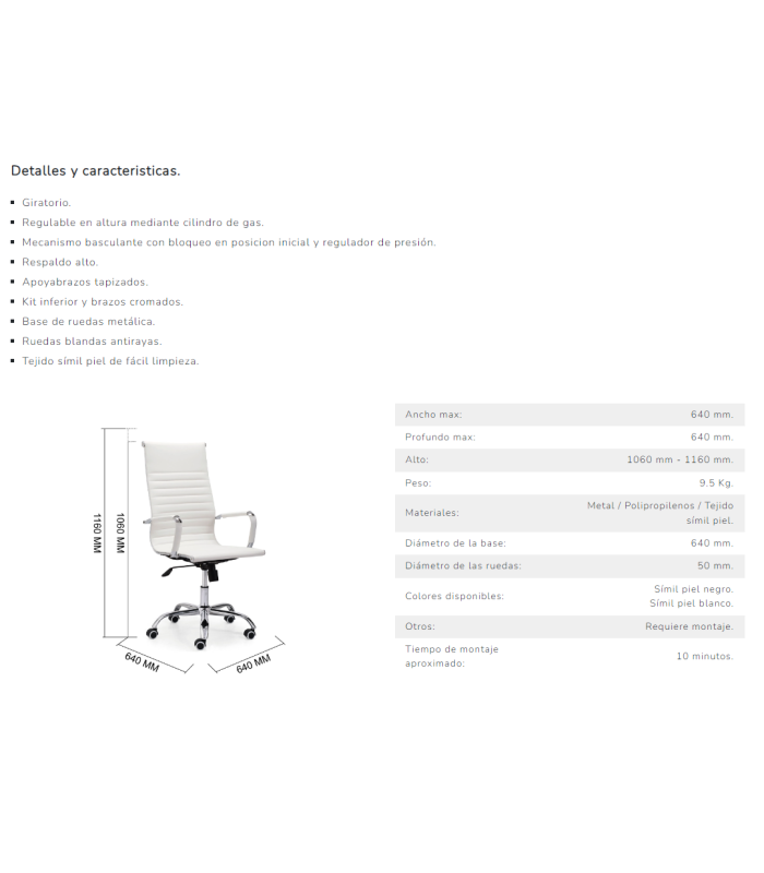 ADEC Sillas de oficina-gamer Sillón giratorio Letter en simil