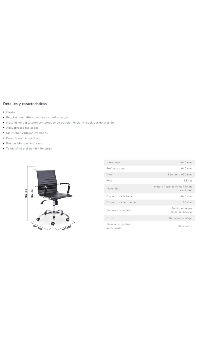 copy of Chaise de bureau pivotante Lucy disponible en deux