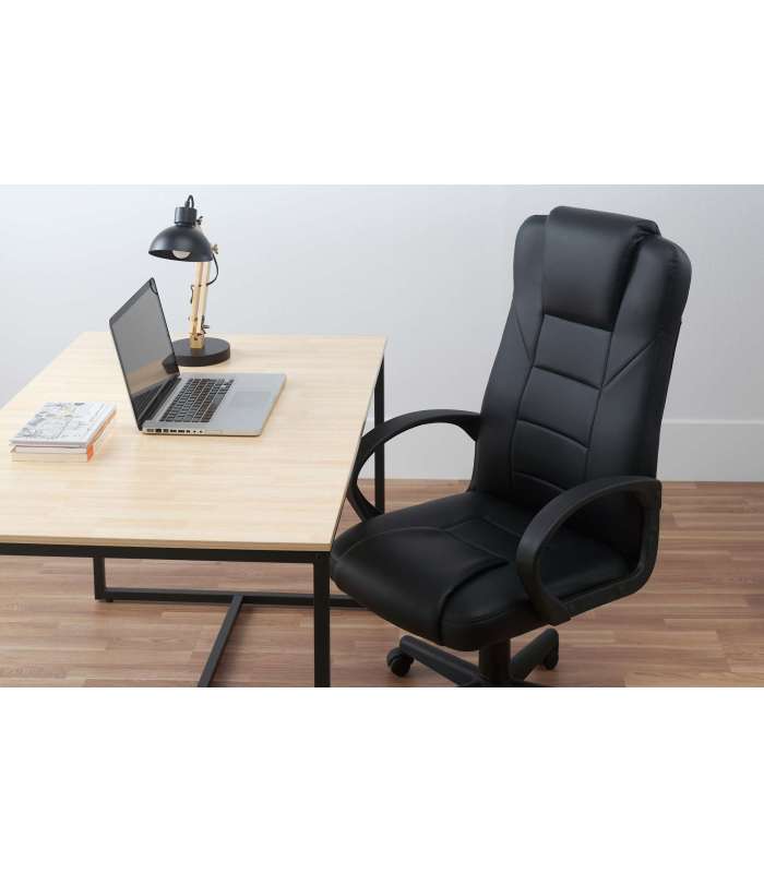 Chaise de bureau pivotante noire Lawyer 64cm(largeur)