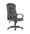 Chaise de bureau pivotante noire Lawyer 64cm(largeur) 118/126cm(hauteur) 64cm(profondeur).