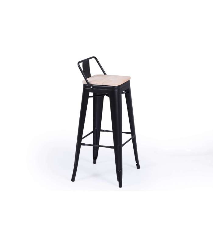 copy of Pack of 4 Tolix stools with backrest.