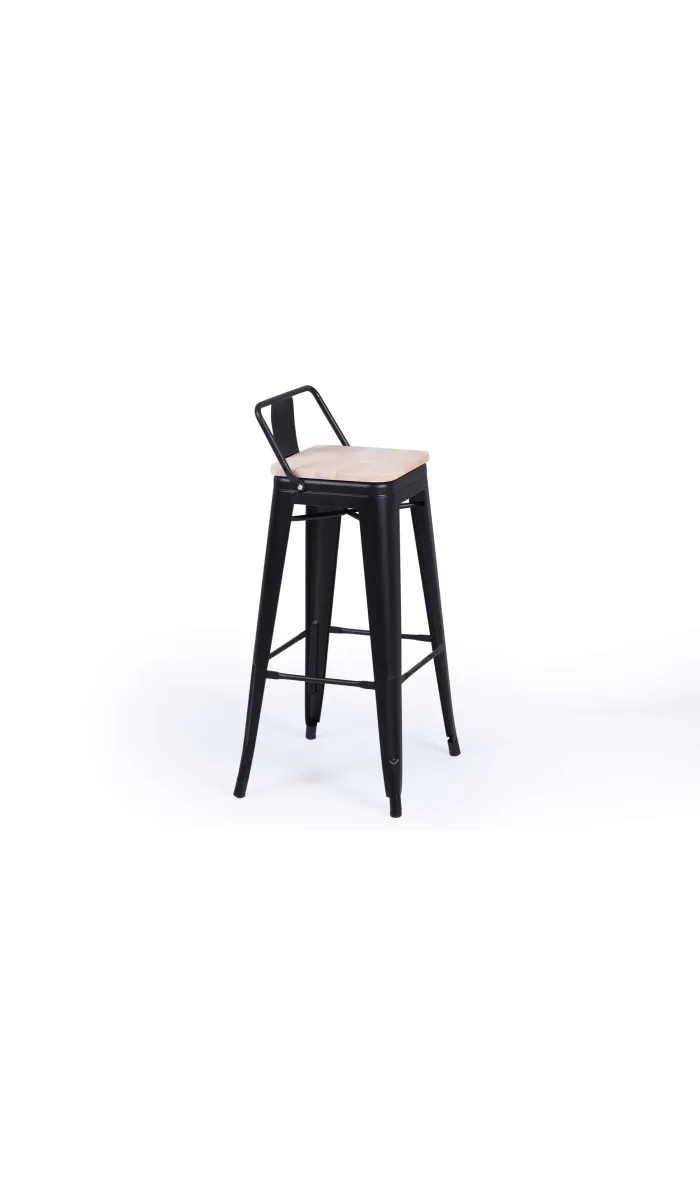copy of Pack of 4 Tolix stools with backrest.