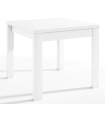 Mesa comedor extensible acabado blanco, 76 cm(alto)90-180 cm(ancho)90 cm(largo)