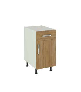 Mueble cocina bajo con 1 cajón y 1 puerta en roble. 83 cm(alto)40 cm(ancho)58 cm(largo)