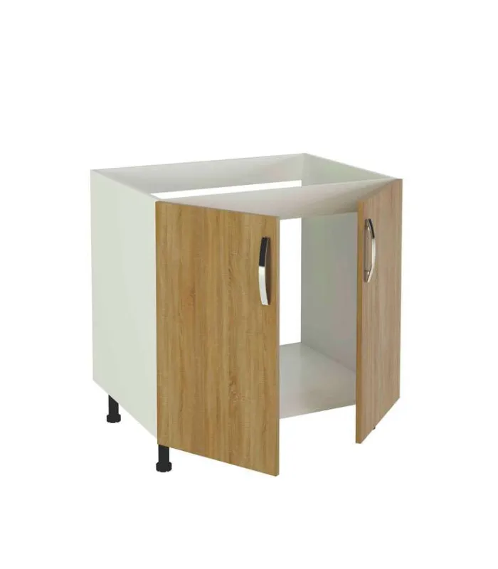 Mueble cocina fregadero 2 puertas en roble cortez