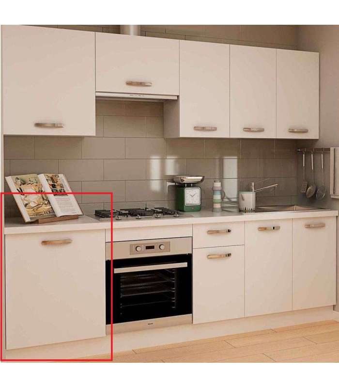 MD BLOCK Modelo Kit-Kit Mueble cocina con una puerta en blanco.