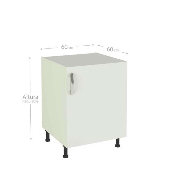 MD BLOCK Modelo Kit-Kit Mueble cocina con una puerta en blanco.