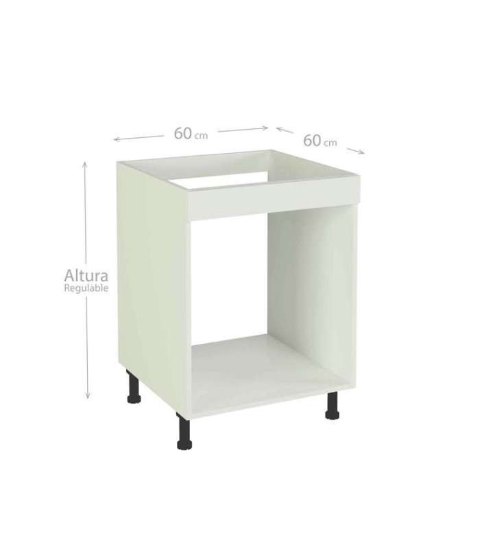 MD BLOCK Modelo Kit-Kit Mueble cocina para horno en blanco.