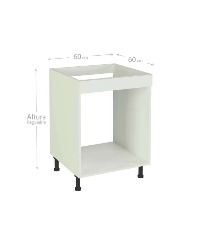 Mueble cocina blanco para horno, diseño funcional