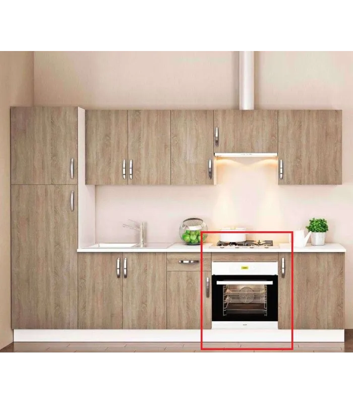 Mueble cocina roble cortez, diseño funcional y asequible