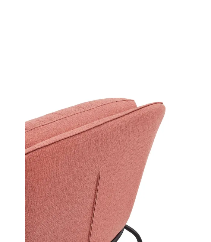 Butaca Sadira en color coral - 84x87x88 cm