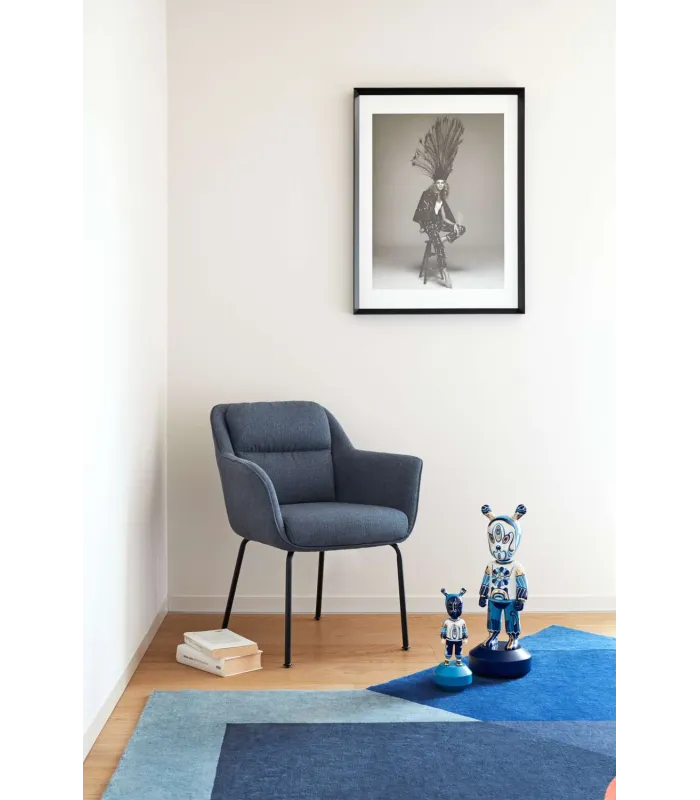 Pack de 2 sillas Sadira en azul petróleo, elegante y cómodo
