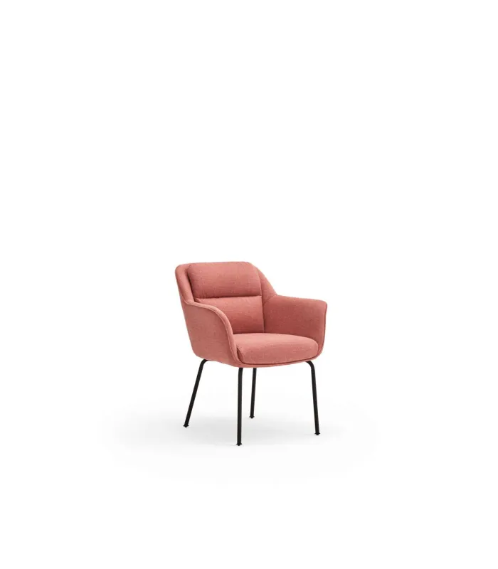 Pack de 2 sillas Sadira en color coral y diseño elegante