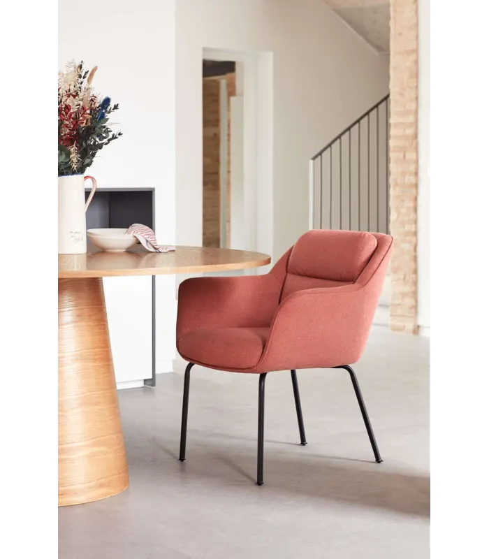 Pack de 2 sillas Sadira en color coral y diseño elegante