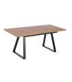 Extensible lounge table Nesto terminou em noz. 140/180 cm (largura) 75 cm (altura) 80 cm (fone)