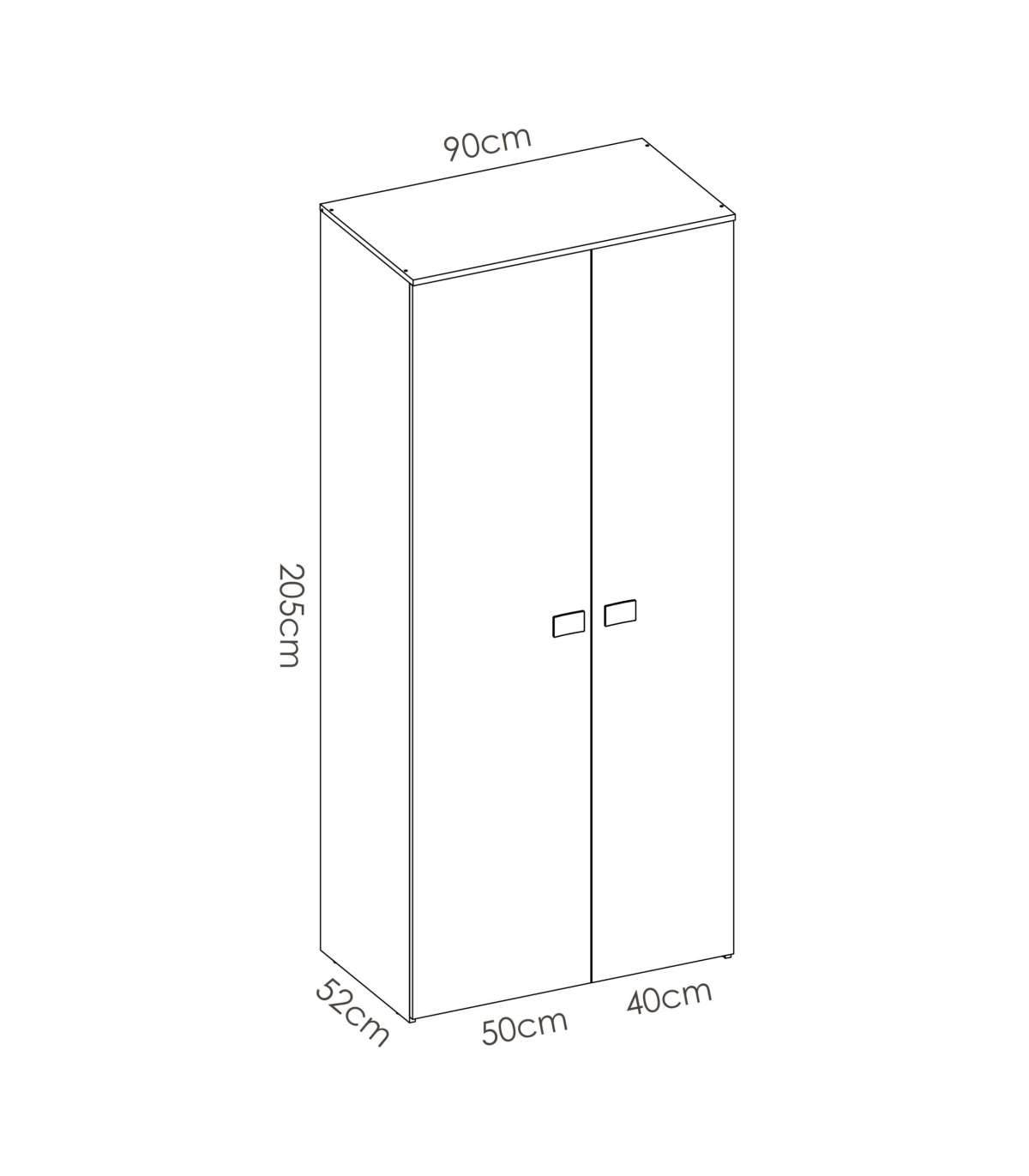 HOMN LIVING Mueble Bano Adam con 2 cajones 2 Puertas Espejo