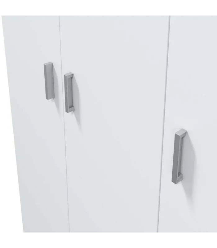 Armario multiusos tres puertas Milan en blanco