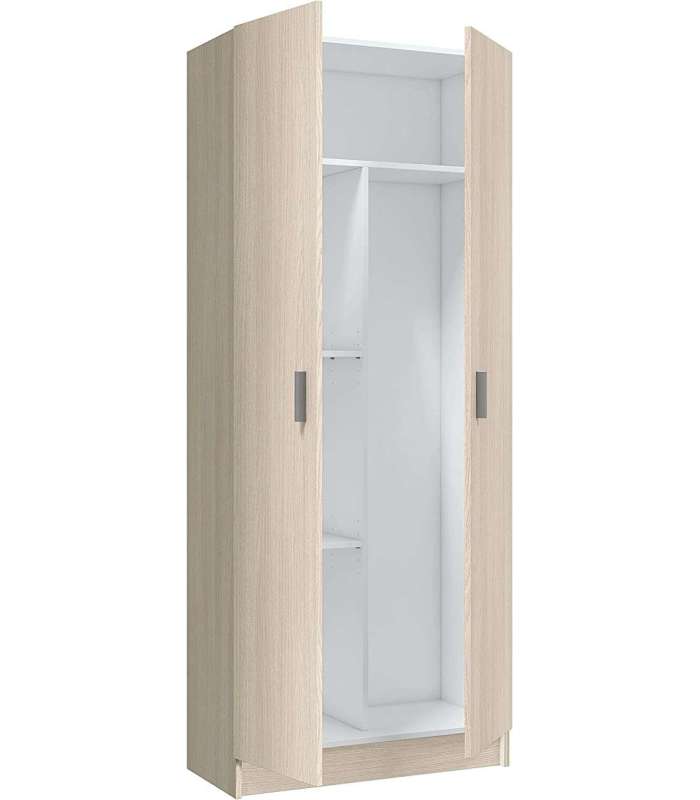 Broom cabinet 2 doors white 73 cm wide