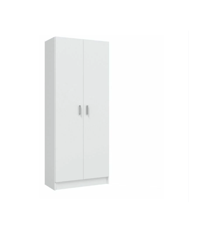 Broom cabinet 2 doors white 73 cm wide